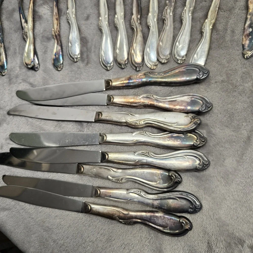 Rogers & Bro International Silver Daybreak Silverplate Flatware Set 40pc Vintage
